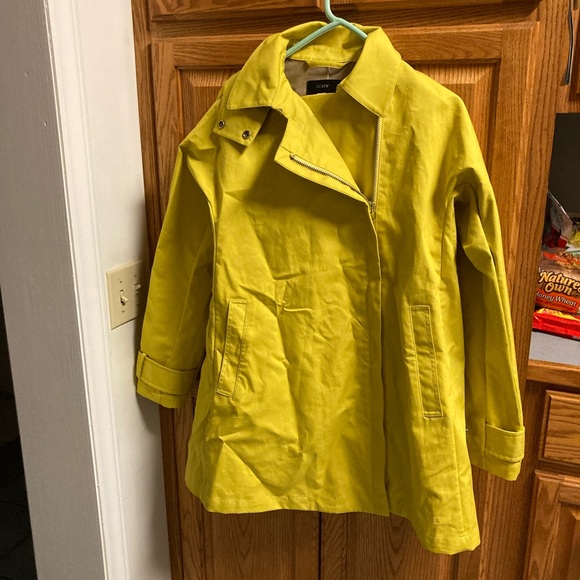 COPY - Yellow lined J. Crew raincoat, size small - Picture 3 of 12